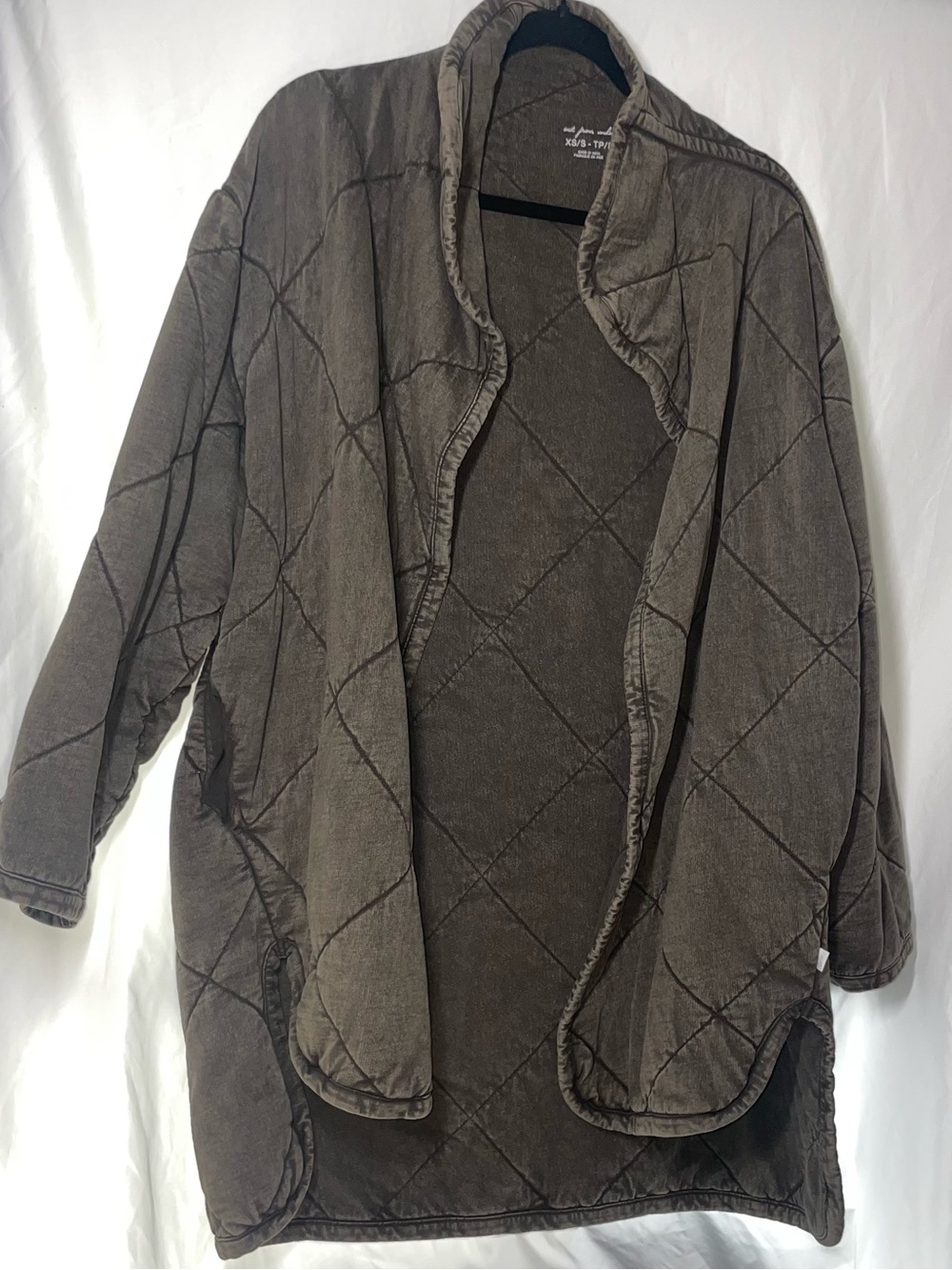 UO Out From Under Aurora Quilted Puff Lounge Jacket Cotton Oversized XS/S